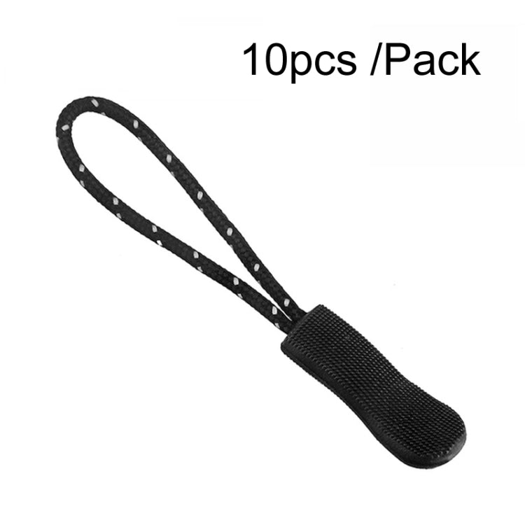100pcs TPU Plastic Slider Zipper Cord Caterpillar Puller
