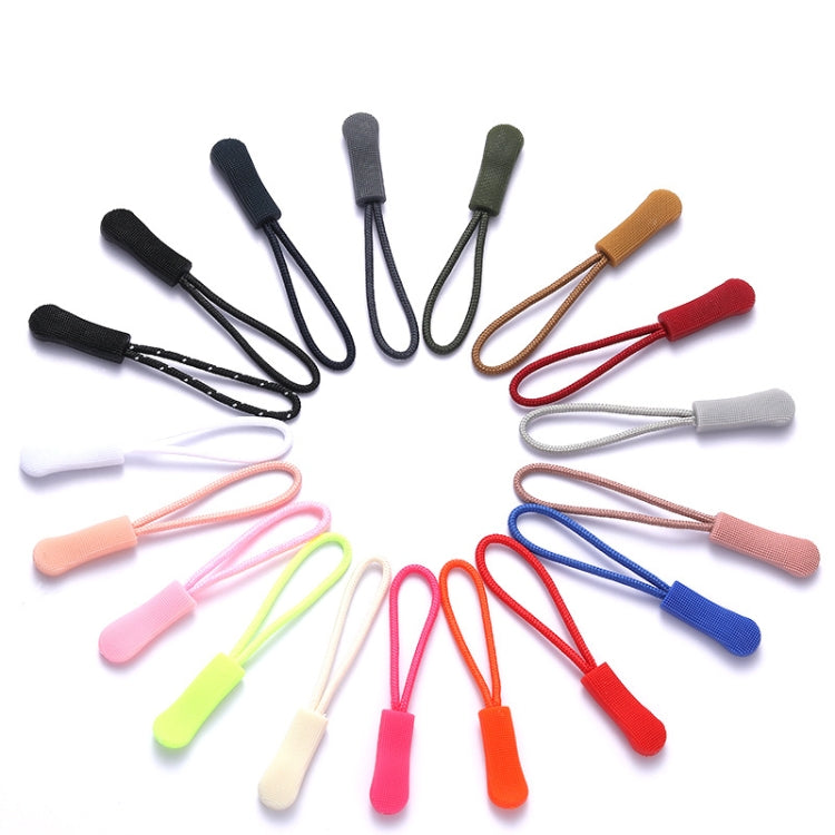 100pcs TPU Plastic Slider Zipper Cord Caterpillar Puller