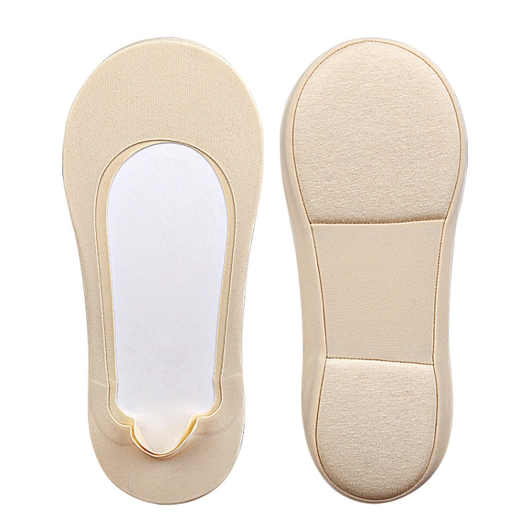 1pair Women Foot Arch Invisible Shallow Boat Socks Shock-absorbing Low-top Socks