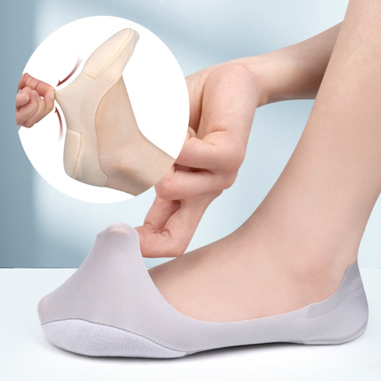 1pair Women Foot Arch Invisible Shallow Boat Socks Shock-absorbing Low-top Socks