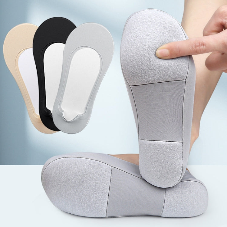 1pair Women Foot Arch Invisible Shallow Boat Socks Shock-absorbing Low-top Socks