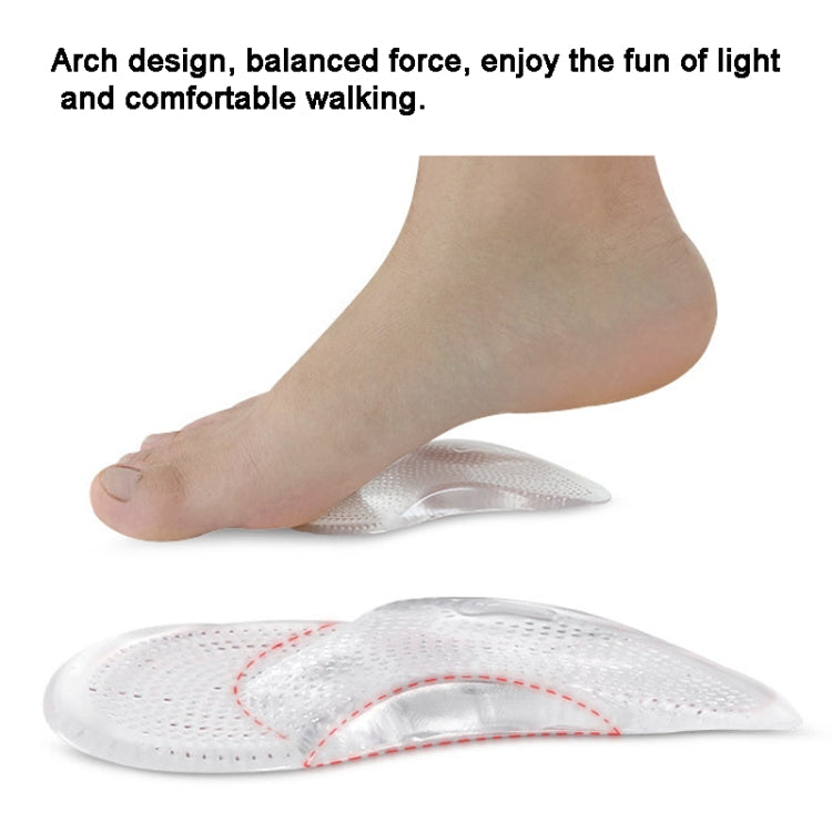 1pair Flat Feet Arch Support Shoe Insoles Adhesive Reusable Arch Cushions, Size: