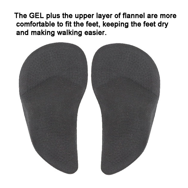 1pair Flat Feet Arch Support Shoe Insoles Adhesive Reusable Arch Cushions, Size: