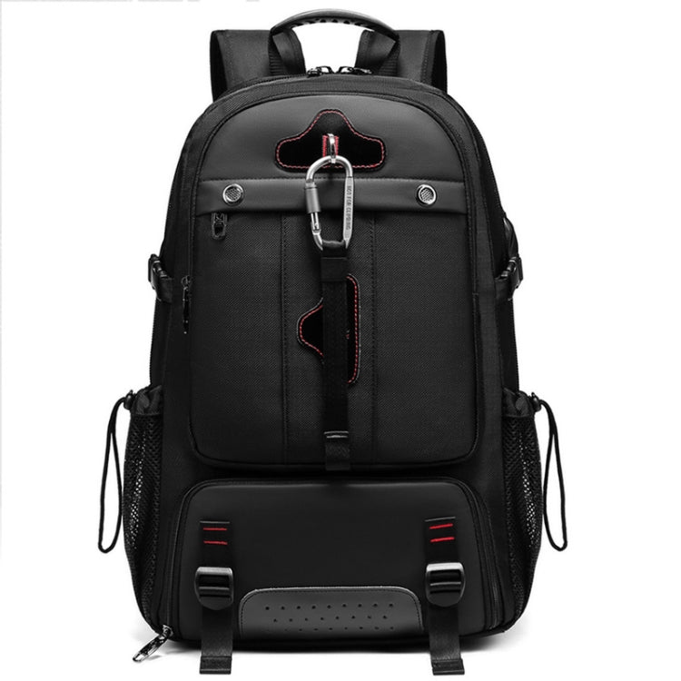 Large-capacity Expandable Shoe Compartment Backpack Camping Travel Bag with USB Port, Size: