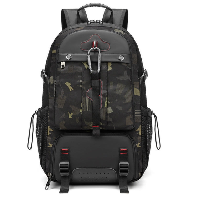 Large-capacity Expandable Shoe Compartment Backpack Camping Travel Bag with USB Port, Size: