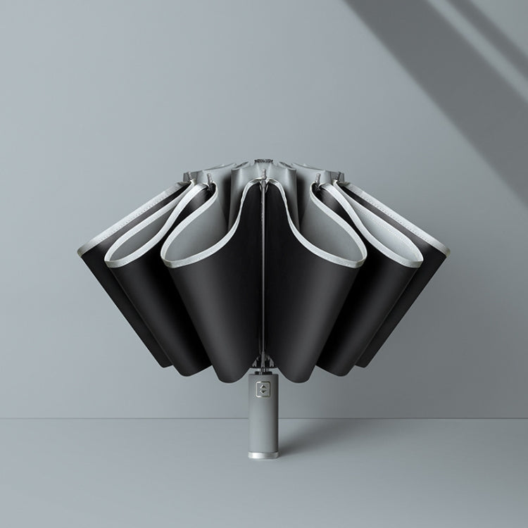 Fully Automatic Vinyl Reverse Rain Or Shine Reverse Umbrella, Color: