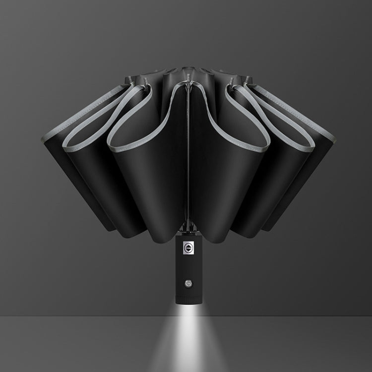 Fully Automatic Vinyl Reverse Rain Or Shine Reverse Umbrella, Color: