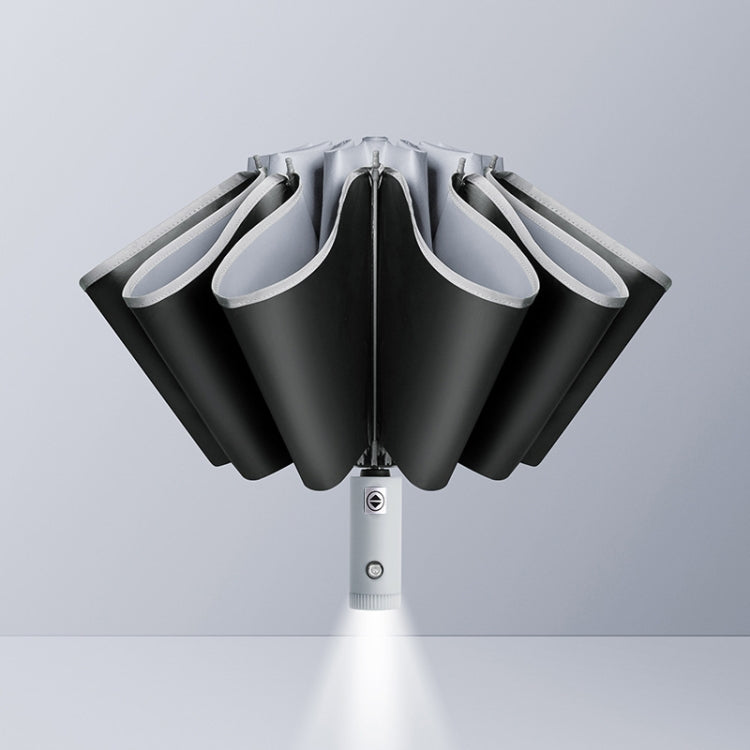 Fully Automatic Vinyl Reverse Rain Or Shine Reverse Umbrella, Color: