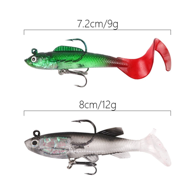 10pcs Roadrunner Soft Lures Leadheads Luminous Lures