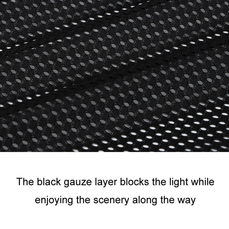 2pcs Car Curtain Sun Protection Mesh Suction Cup Sunshade(Black)