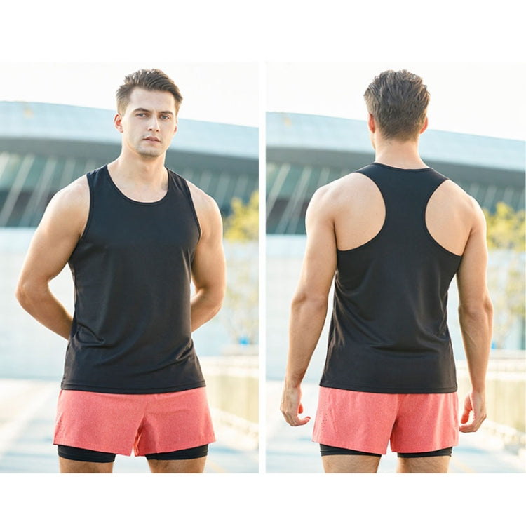 H-Shape Summer Men Sports Vest Casual Breathable Quick-drying Outdoor Running Vest, Size: