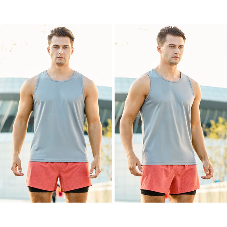 H-Shape Summer Men Sports Vest Casual Breathable Quick-drying Outdoor Running Vest, Size: