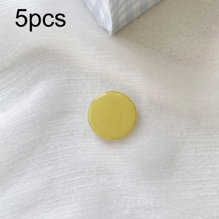 5pcs Solid Color Drop Glue Airbag Bracket Mobile Phone Ring Buckle