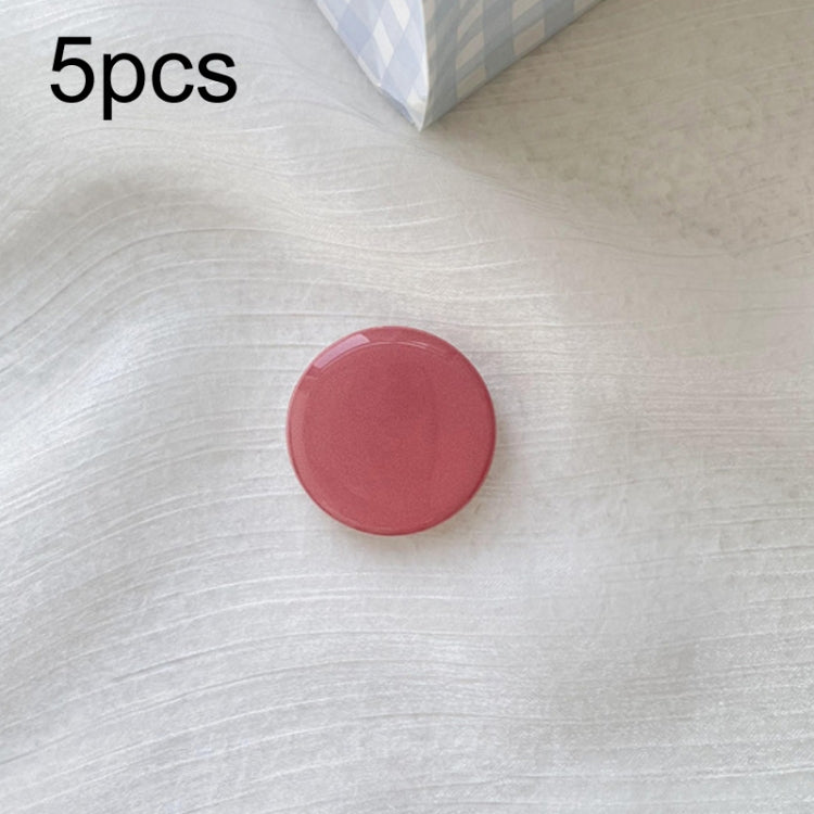 5pcs Solid Color Drop Glue Airbag Bracket Mobile Phone Ring Buckle