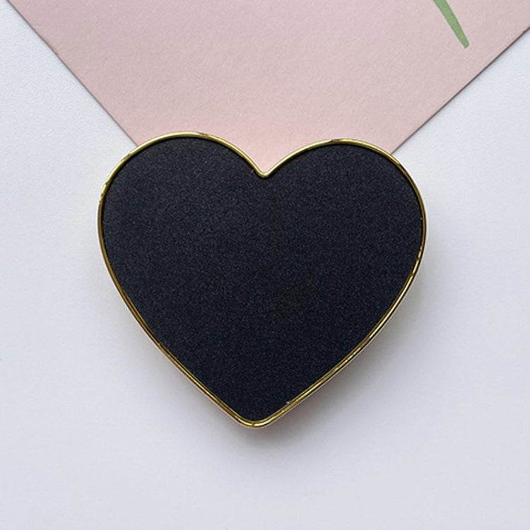 2pcs Electroplated Gold Trimmed Heart Shaped Retractable Cell Phone Buckle Air Bag Bracket