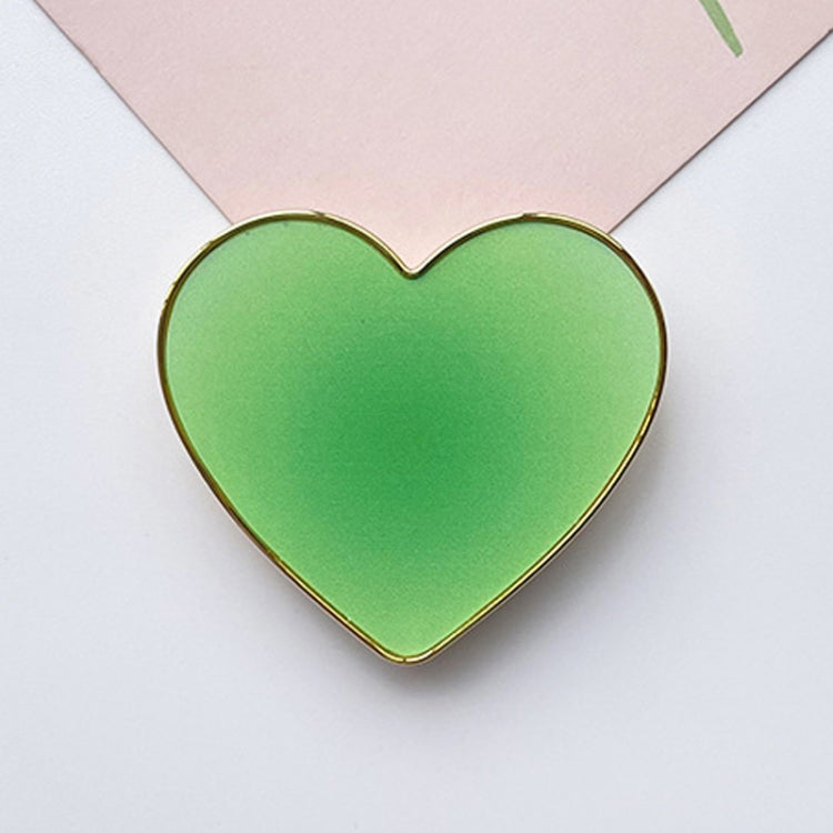 2pcs Electroplated Gold Trimmed Heart Shaped Retractable Cell Phone Buckle Air Bag Bracket