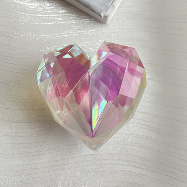 2pcs 3D Loving Heart Airbag Bracket Desktop Support Finger Ring Clasp Cell Phone Holder