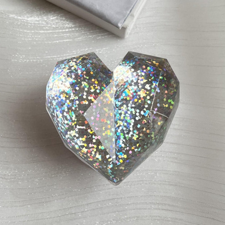 2pcs 3D Loving Heart Airbag Bracket Desktop Support Finger Ring Clasp Cell Phone Holder