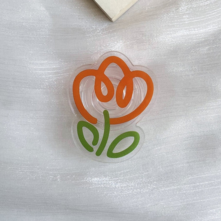 5pcs Transparent Colored Tulip Flower Airbag Support Desktop Can Retractable Back Paste Phone Bracket