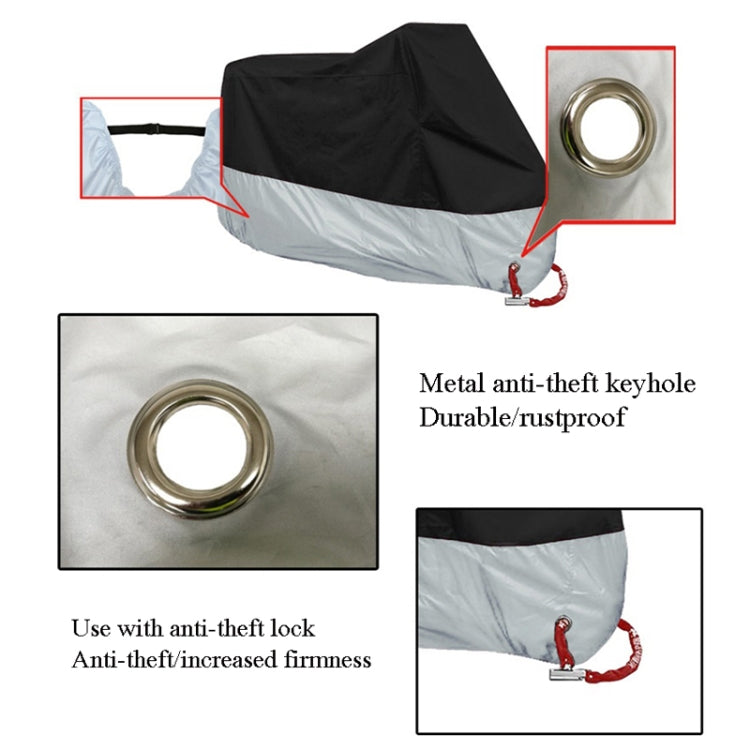190T Motorcycle Rain Covers Dustproof Rain UV Resistant Dust Prevention Covers, Size: