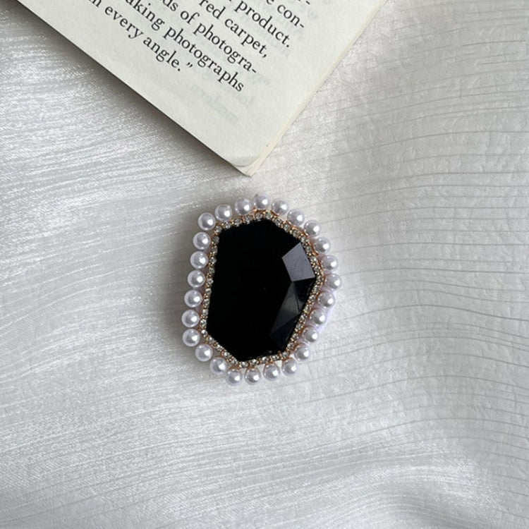 2pcs Pearl Diamond Airbag Phone Holder Lazy Desktop Retractable Ring Buckle Bracket