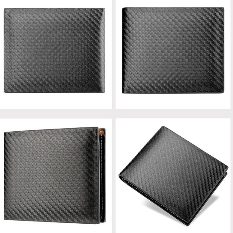Men Wallet Carbon Fiber Horizontal Business Wallet Card Holder