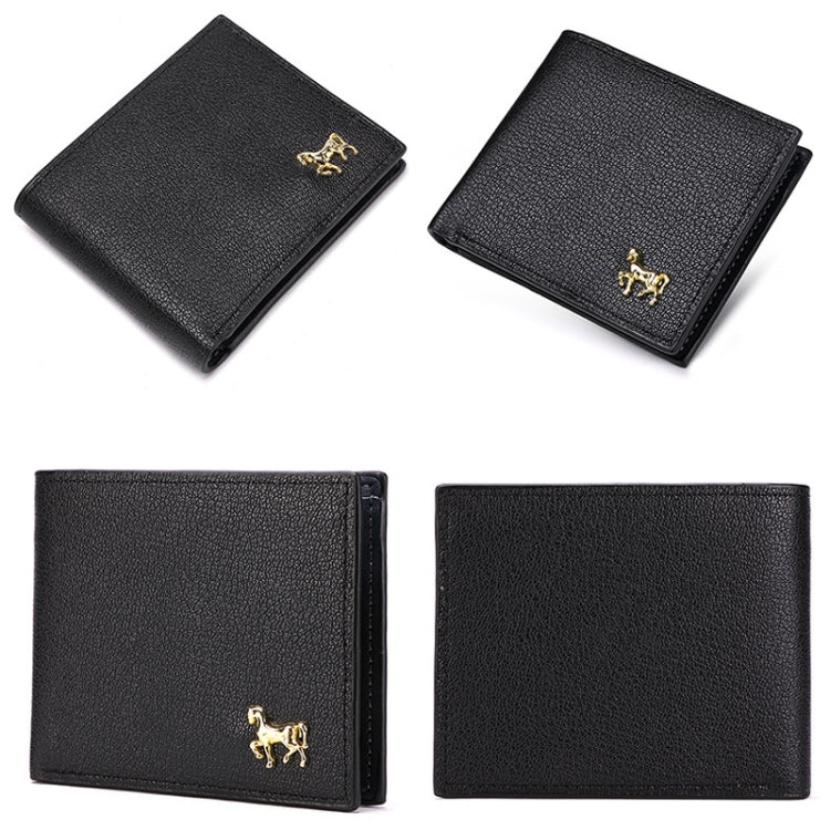 Men Horizontal Wallet Multifunctional Business Tri-fold Card Holder