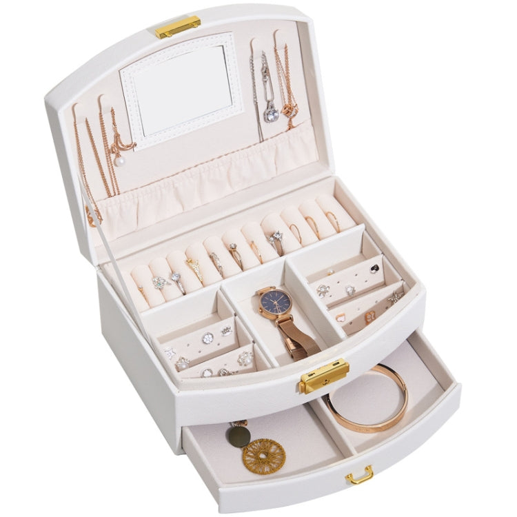 Large-capacity Double-layer Jewelry Storage Box Drawer Ring Earring Jewelry Storage Box