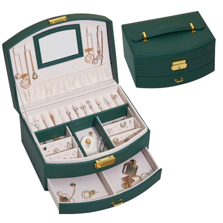 Large-capacity Double-layer Jewelry Storage Box Drawer Ring Earring Jewelry Storage Box