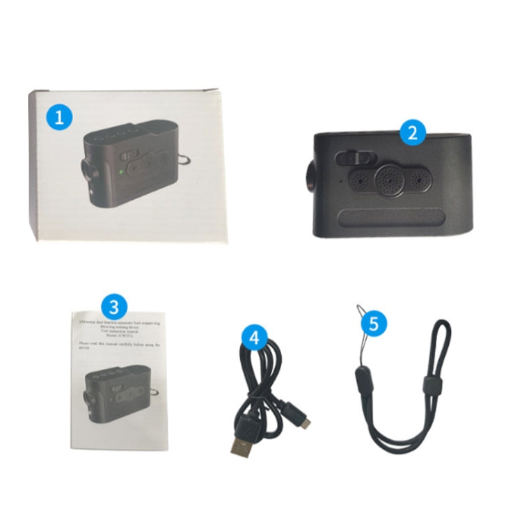 2 in 1 Ultrasonic Bark Stopper Dog Repeller Dual Mode Handheld Dog Trainer with LED Light