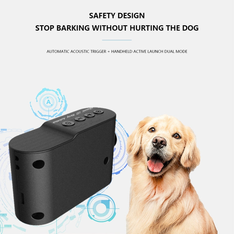 2 in 1 Ultrasonic Bark Stopper Dog Repeller Dual Mode Handheld Dog Trainer with LED Light