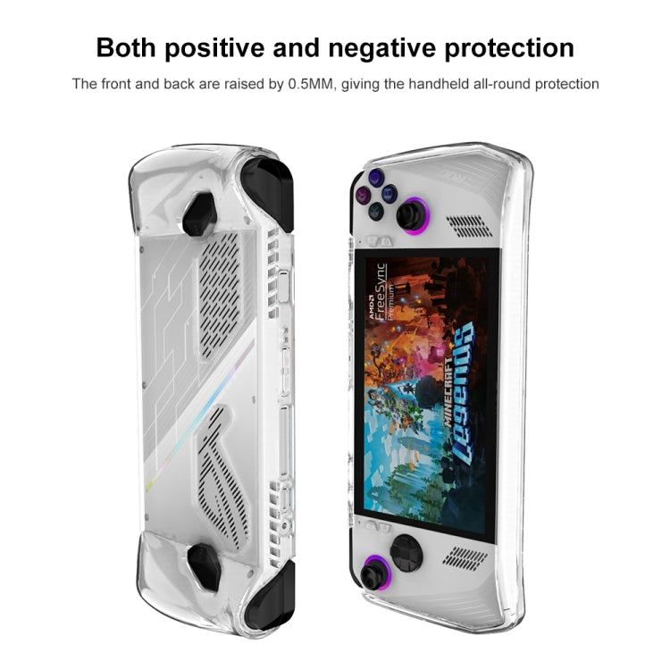 For ASUS Rog Ally Game Console All-in-one TPU Soft Potective Case(Transparent)