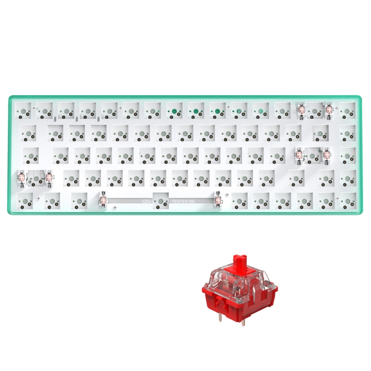 Dual-mode Bluetooth/Wireless Customized Hot Swap Mechanical Keyboard Kit + Red Shaft, Color: