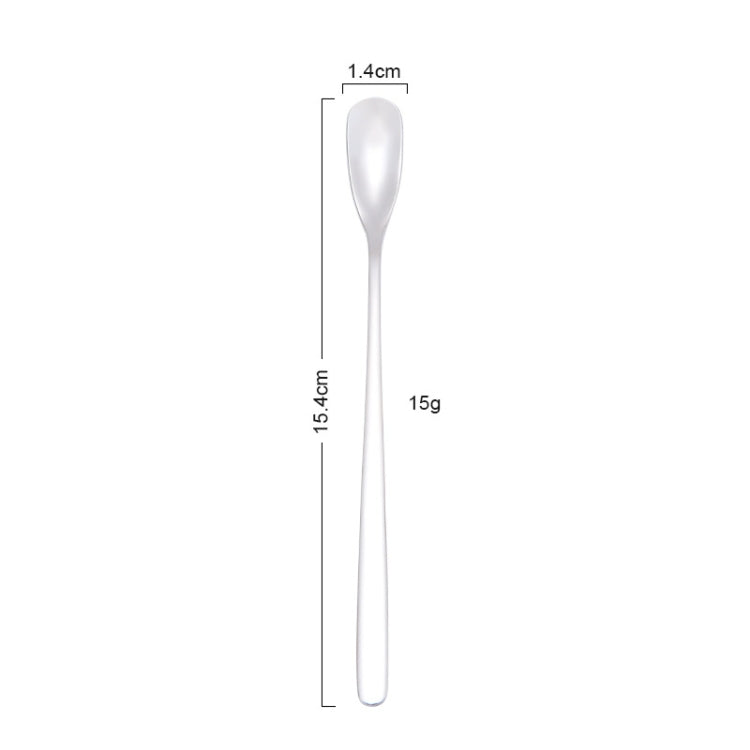 15cm 304 Stainless Steel Spoon Coffee Square Head Spoon Long Handle Mixing Spoon, Color: