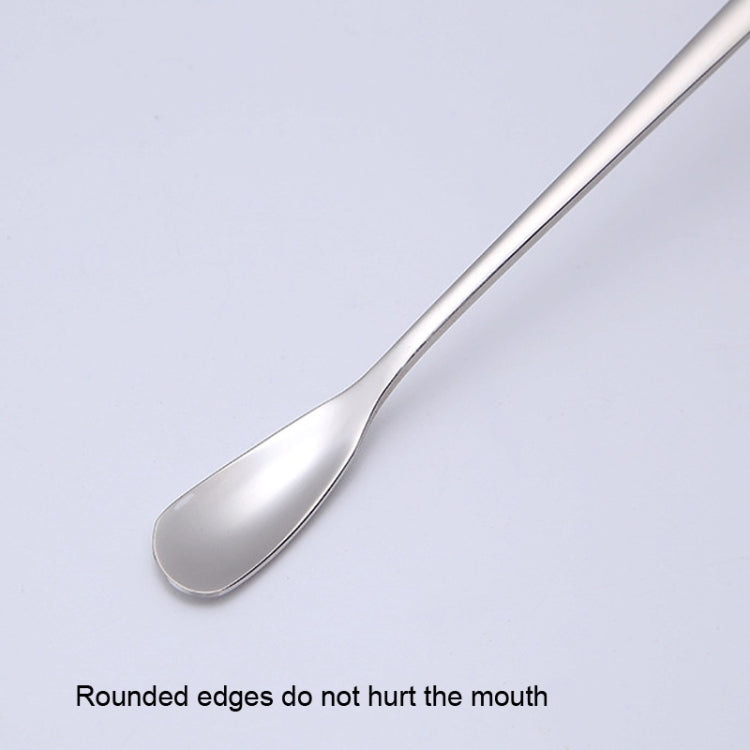 17cm 304 Stainless Steel Spoon Coffee Square Head Spoon Long Handle Mixing Spoon, Color: