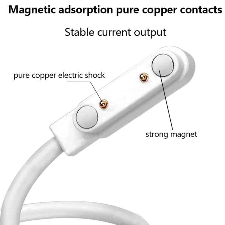 7.62mm 2Pin Universal  Smart Watch Charging Cable Magnetic Suction Interface Cable