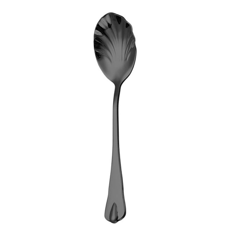 2pcs Stainless Steel Water Droplet Shell Spoon Ice Cream Spoon Coffee Mixing Spoon, Color: