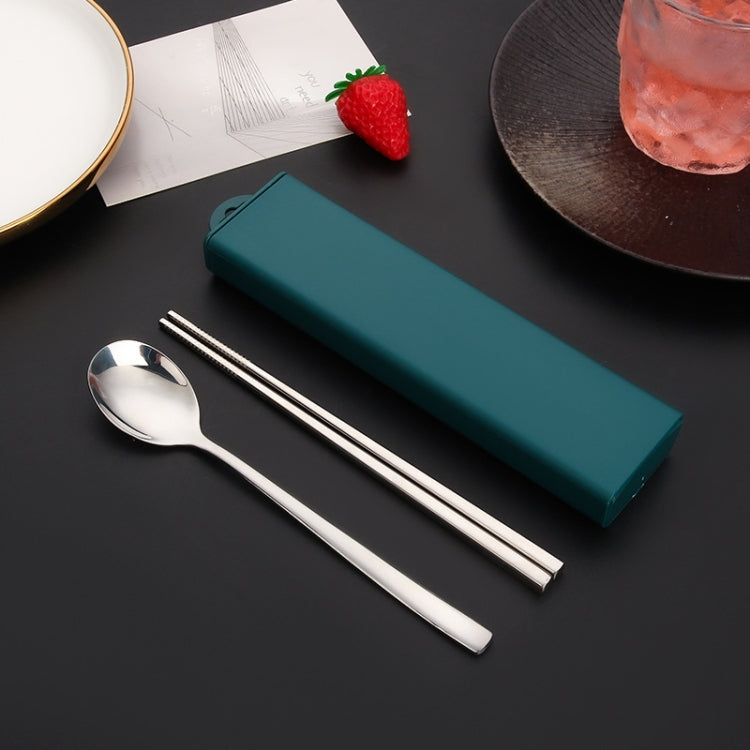 2pcs/set 316 Stainless Steel Portable Tableware Drawing Spoon Chopsticks