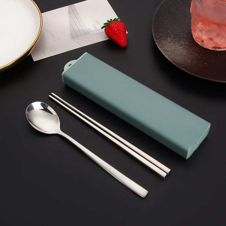 2pcs/set 316 Stainless Steel Portable Tableware Drawing Spoon Chopsticks