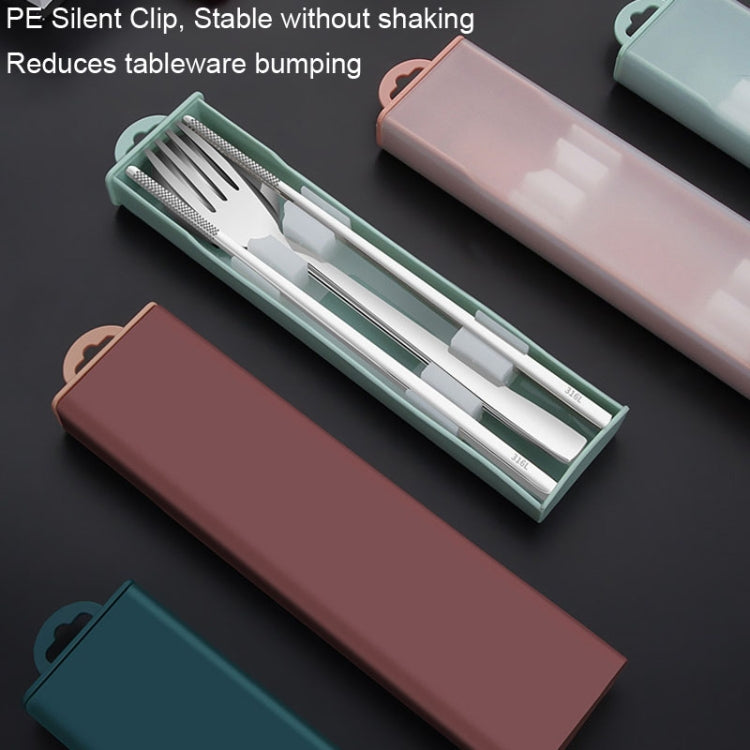 2pcs/set 316 Stainless Steel Portable Tableware Drawing Spoon Chopsticks