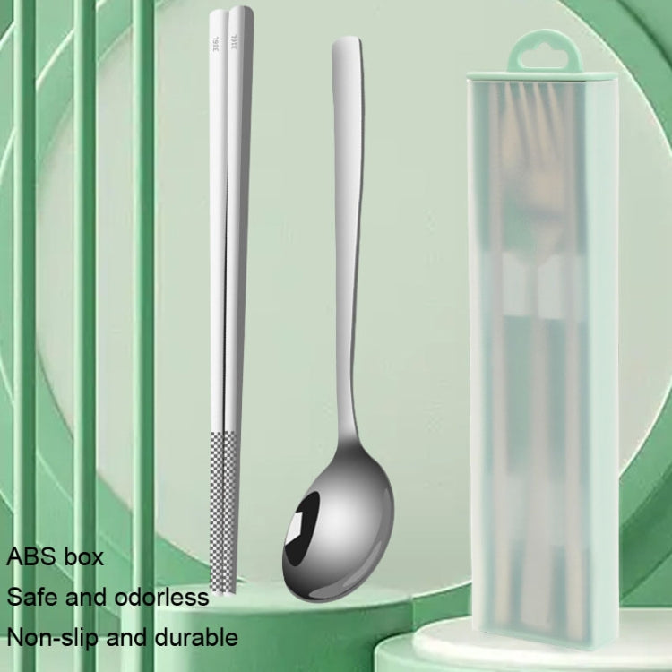 2pcs/set 316 Stainless Steel Portable Tableware Drawing Spoon Chopsticks