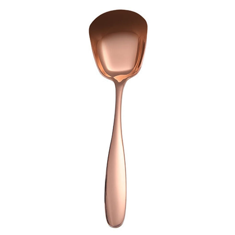2pcs Large 304 Stainless Steel Spoon Glossy Thickened Flat Head Flat Bottom Serving Spoon, Color: