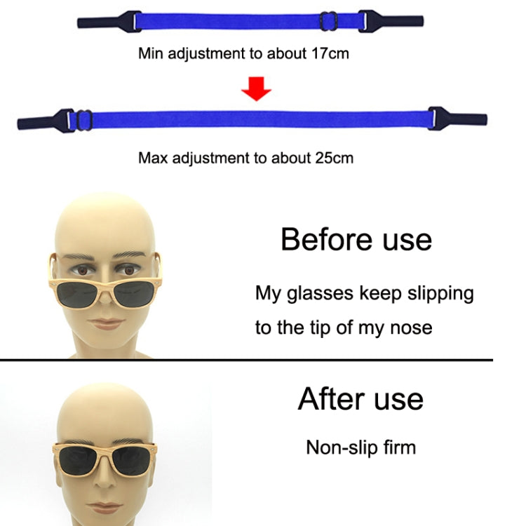 10pcs Short Style Glasses Non-Slip Rope Adjustable Elastic Sports Legs Anti-Drop Fixed Strap