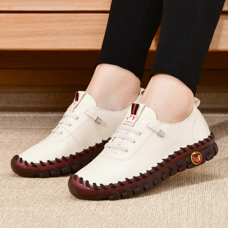 Side-stitched Tendon Soft Sole Shoe Outdoor Comfortable and Breathable Leather Shoes, Size:
