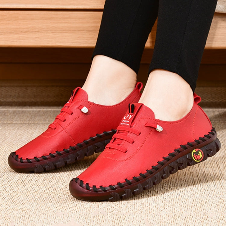 Side-stitched Tendon Soft Sole Shoe Outdoor Comfortable and Breathable Leather Shoes, Size:
