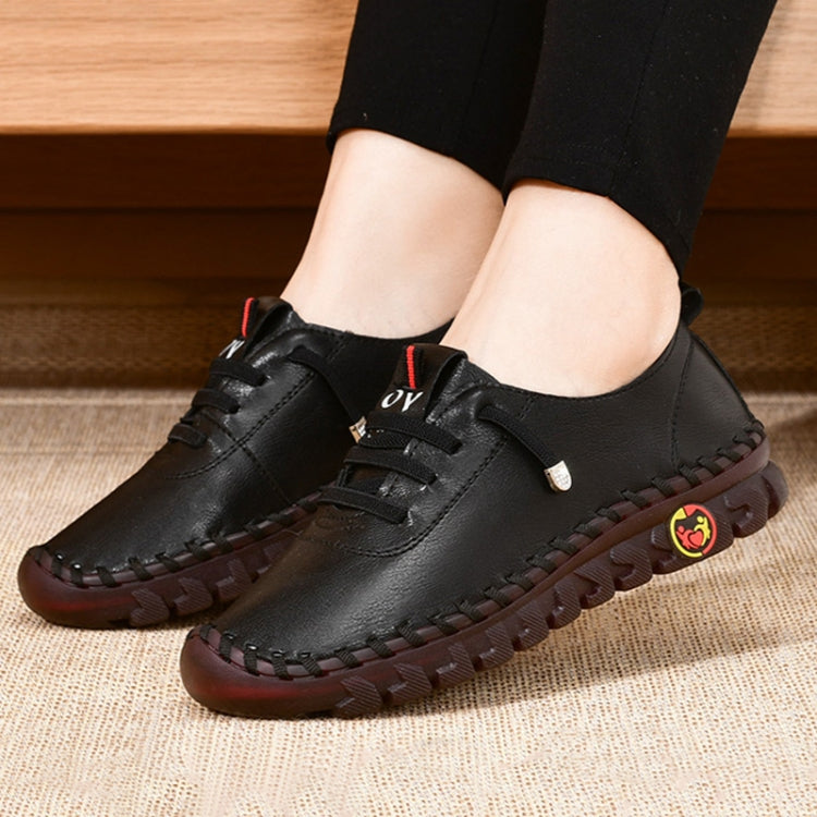 Side-stitched Tendon Soft Sole Shoe Outdoor Comfortable and Breathable Leather Shoes, Size:
