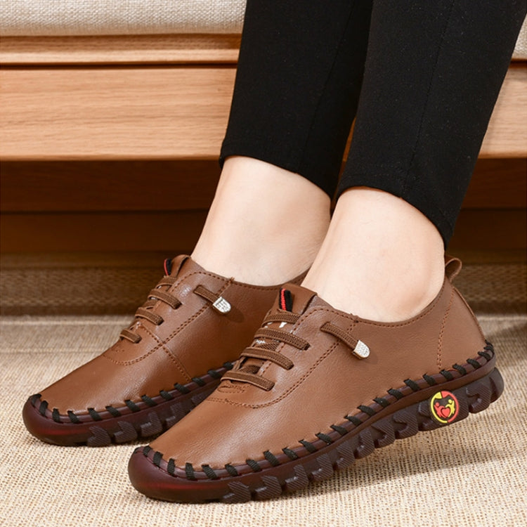 Side-stitched Tendon Soft Sole Shoe Outdoor Comfortable and Breathable Leather Shoes, Size: