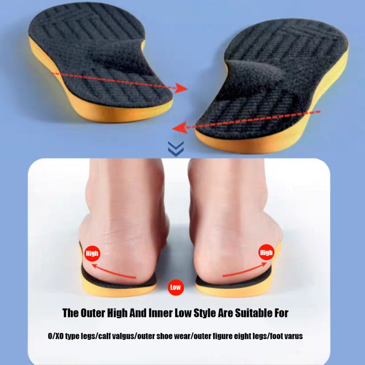 1pair O/X Leg Orthopedic Insoles Correction Shoe Inserts Arch Support Sports Shoe Pads, Size: