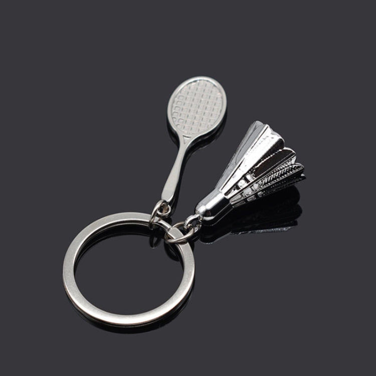 2pcs Simulated Badminton Metal Key Chain Arena Club Gift