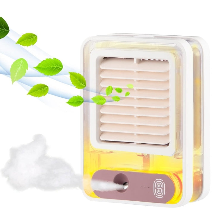 Small Electric Fan Humidification Spray with Ambient Night Light